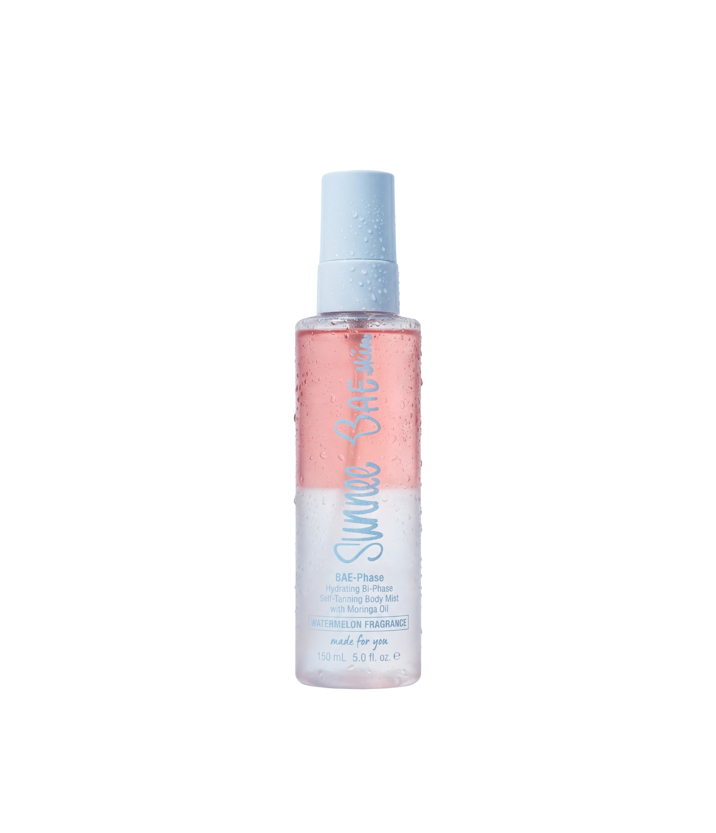 Sunnee BAE watermelon BAE-Phase bottle with pink and white design on a white background